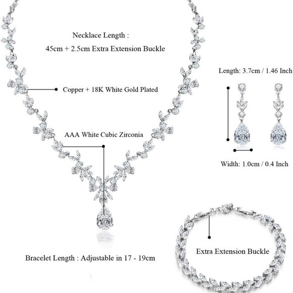 Jewelry Set for Women - Elegant Bridal Gift - Picture 4 of 5